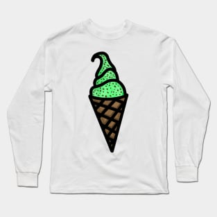 Mint Chocolate Chip Ice Cream Long Sleeve T-Shirt